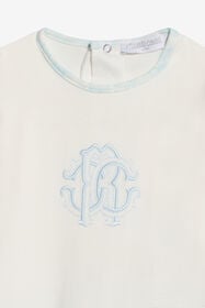 JU Kit Pour Enfants Monogram Zebra Imprimé Bleu Ciel BABY BLUE WJT808-JD001