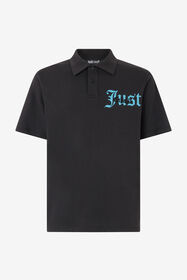 JC Polo-Shirt With Lettering Black UFT022-UF042