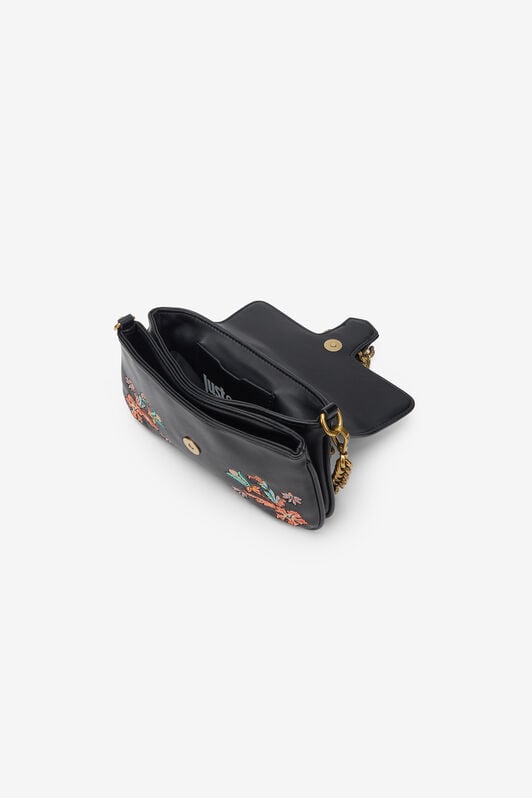 JC Crossbody Bag with Persian Tarot Embroidery JC Crossbody Bag with Persian Tarot Embroidery BLACK WFB034-WF364