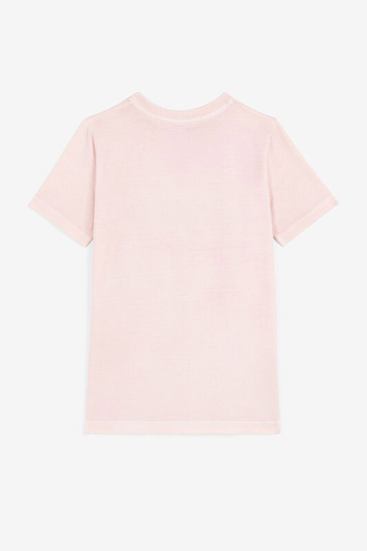 JU Pullover aus Baumwolle mit Logo und Slogan-Applikation JU Pullover aus Baumwolle mit Logo und Slogan-Applikation BLUSH OJT608-ISA2J