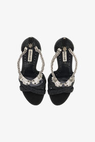 RC Panther-head high-heel sandals Black OQS032-PCS01