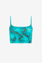 RC Crop top con stampa Marmo Azzurro RKT602-LNH62