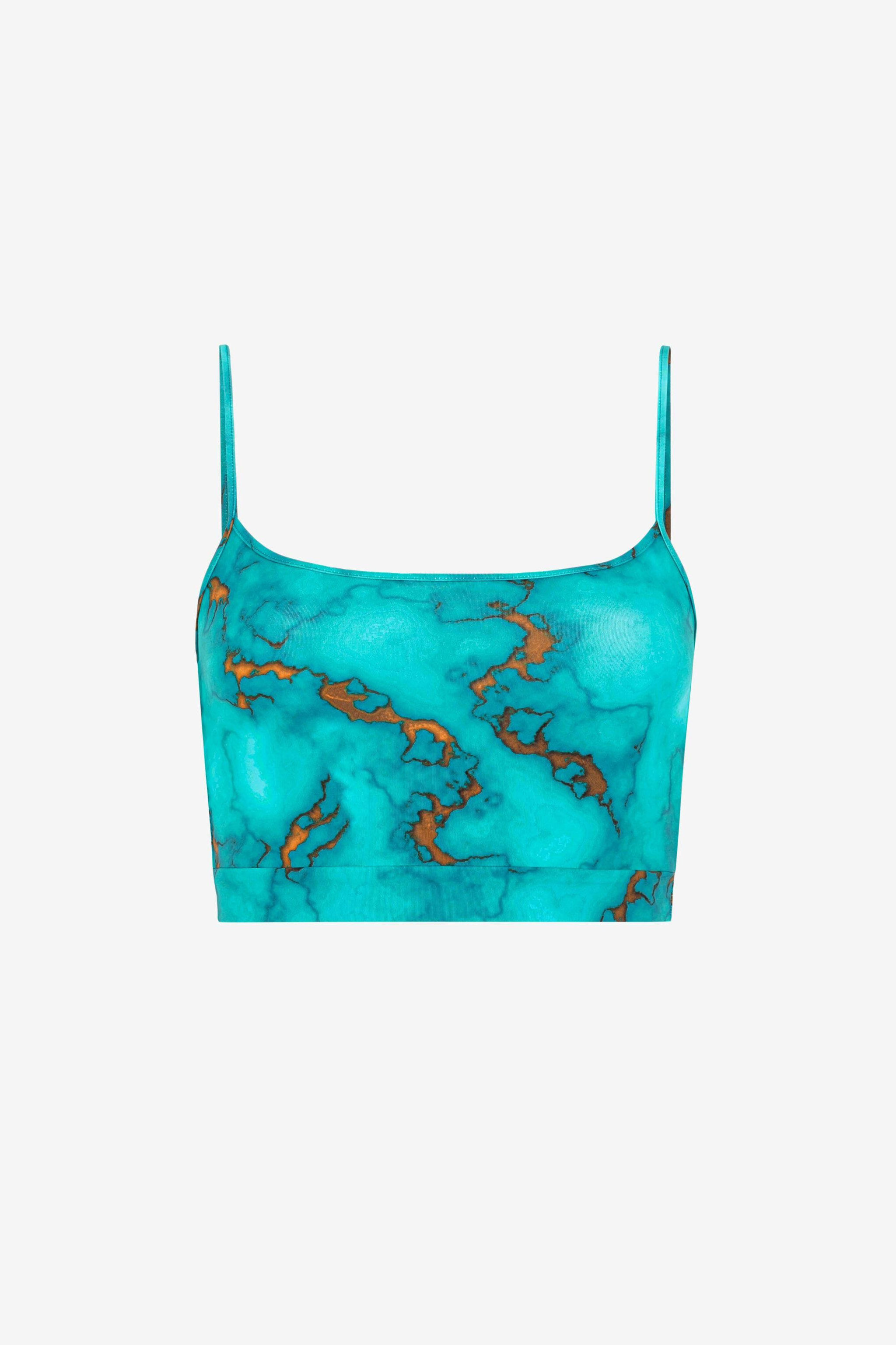 RC Crop-Top mit Marmorprint RC Crop-Top mit Marmorprint Hellblau RKT602-LNH62