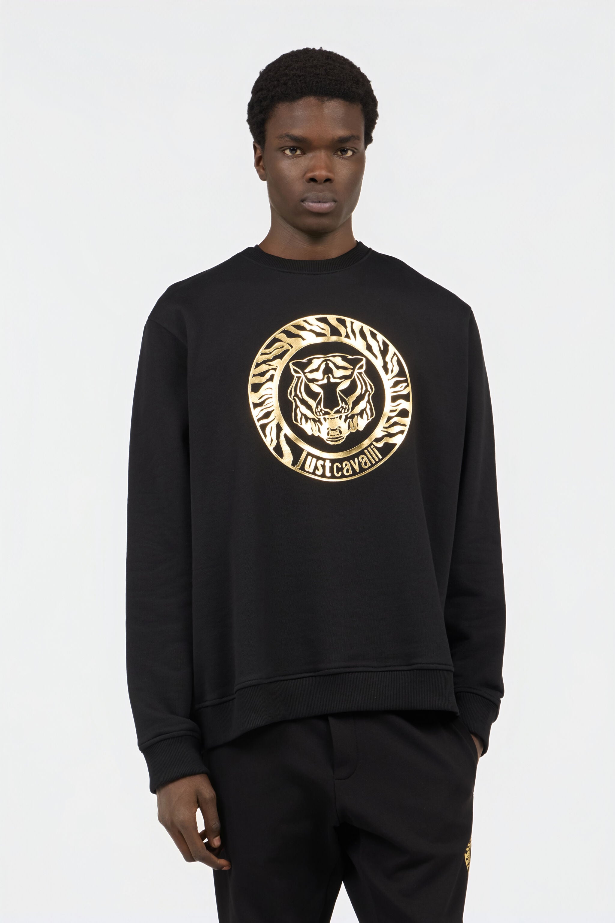 JC Felpa Nera BLACK/GOLD RRT972-RR234