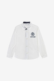 JU Camicia bianca con logo ricamato OPTICAL WHITE XJT70N-FN002