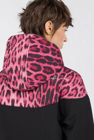 CL Blouson Bomber à Capuche en Imprimé Léopard Black/pink RXT40J-SB001