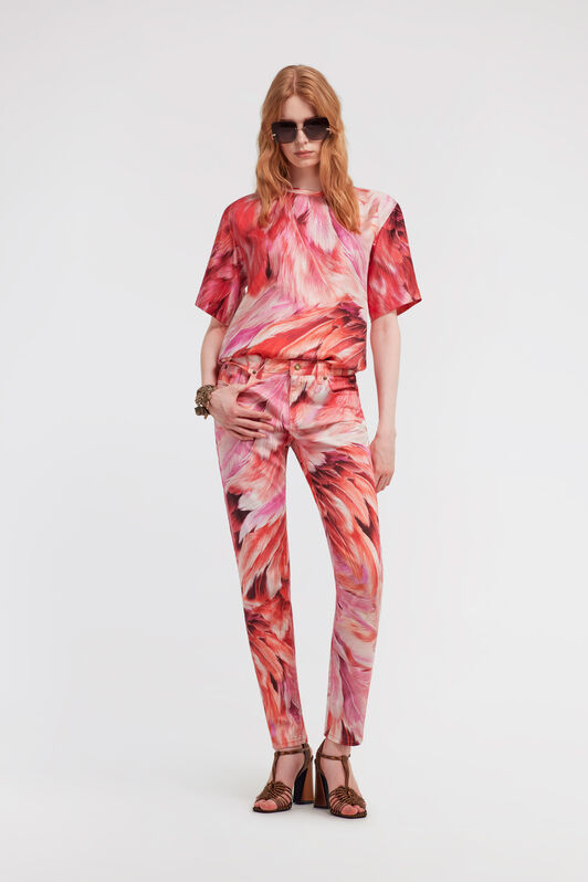 RC Plumange Print Jeans Fuchsia SWJ232-DAL71