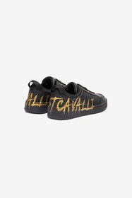 JC Sneakers Avec Logo Graffitis Doré Noir UFS039-UF361