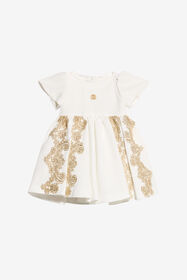 JU Vestido dorado con apliques IVORY XJT10S-KU014