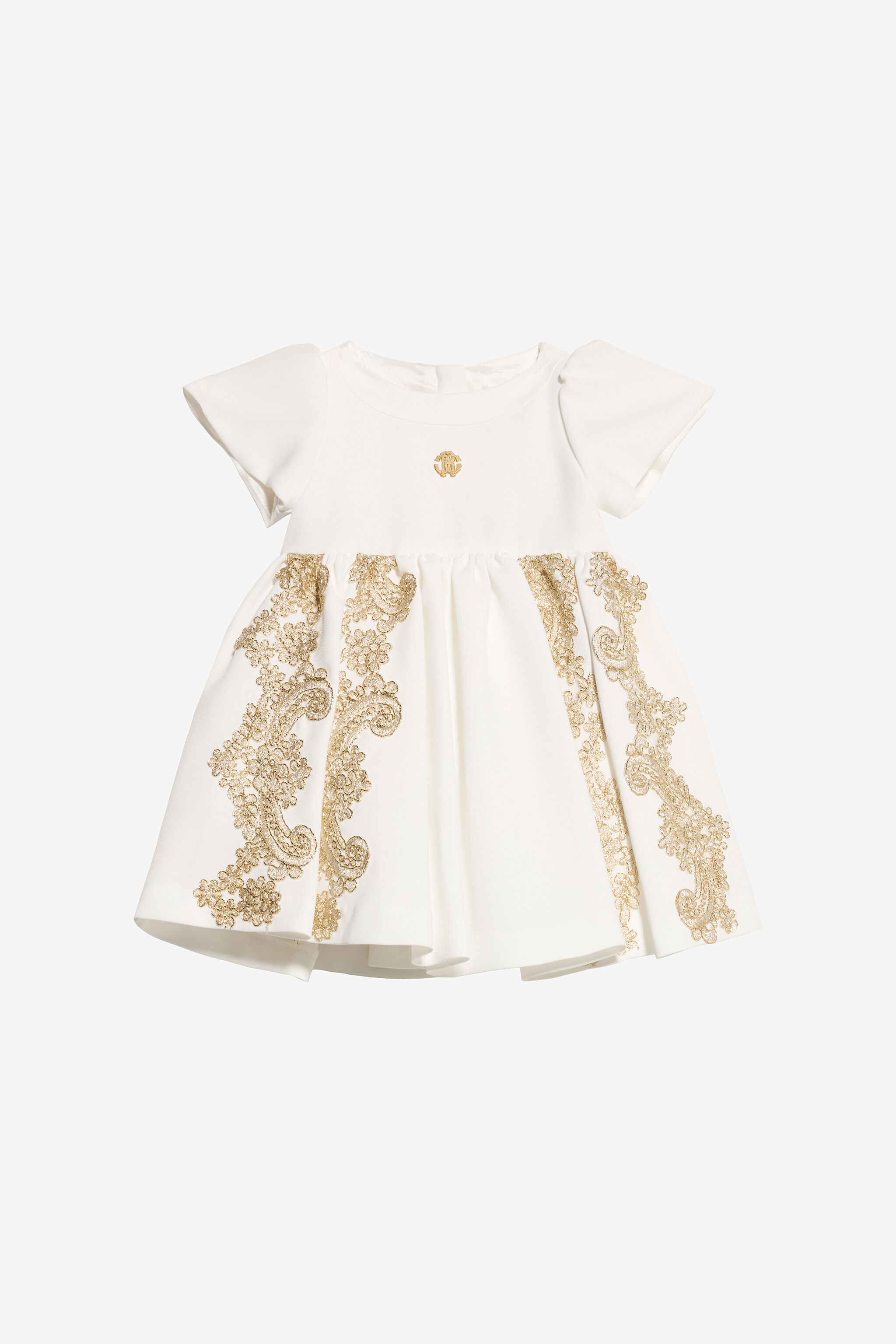 JU Vestido dorado con apliques JU Vestido dorado con apliques IVORY XJT10S-KU014