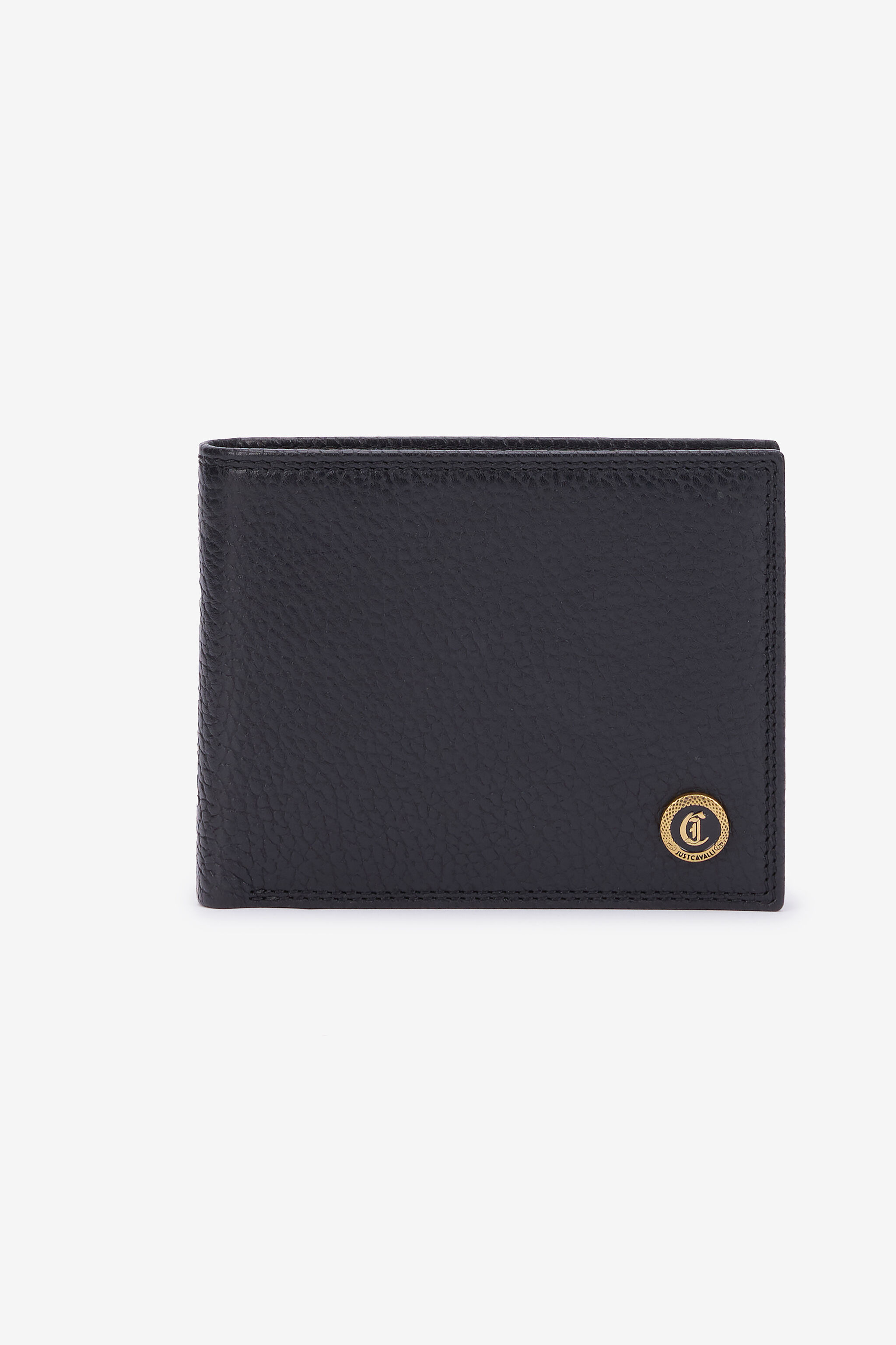 JC Black Leather Bifold Wallet with Logo JC Black Leather Bifold Wallet with Logo BLACK VFP010-VF566