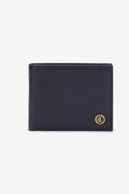 JC Black Leather Bifold Wallet with Logo JC Black Leather Bifold Wallet with Logo BLACK VFP010-VF566