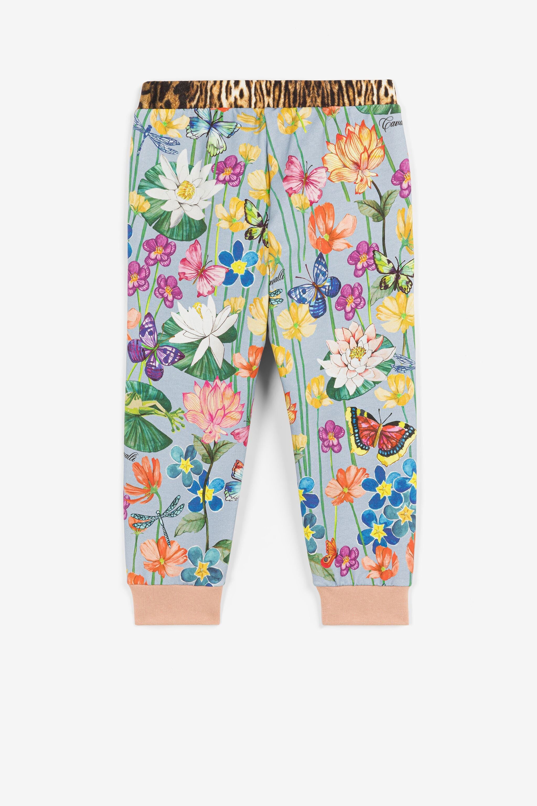 JU Flower-Print Sweatpants JU Flower-Print Sweatpants Light blue PJT255-5OF11
