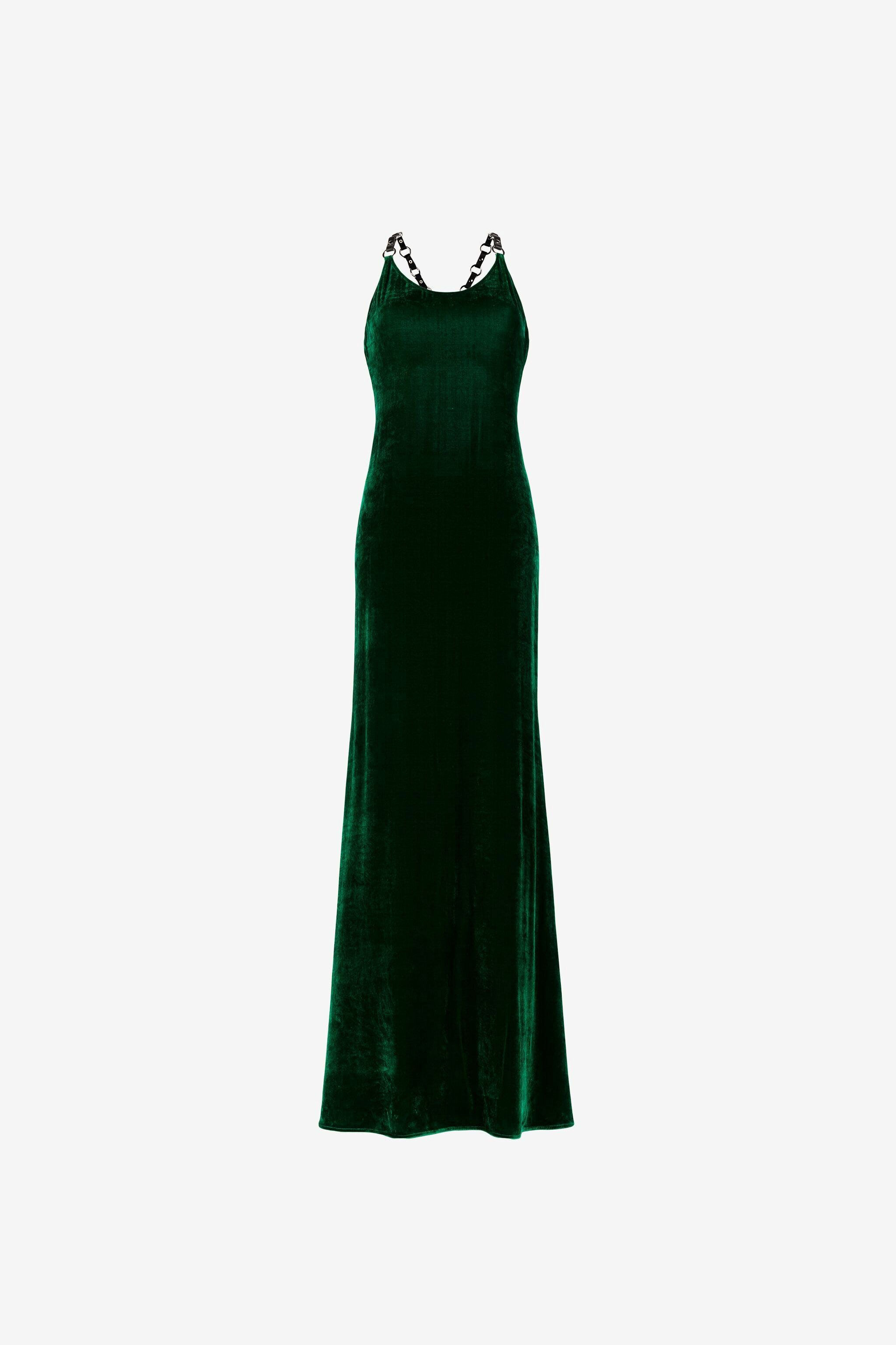 RC Velvet Maxi Dress RC Velvet Maxi Dress Dark green PWT111-VL067