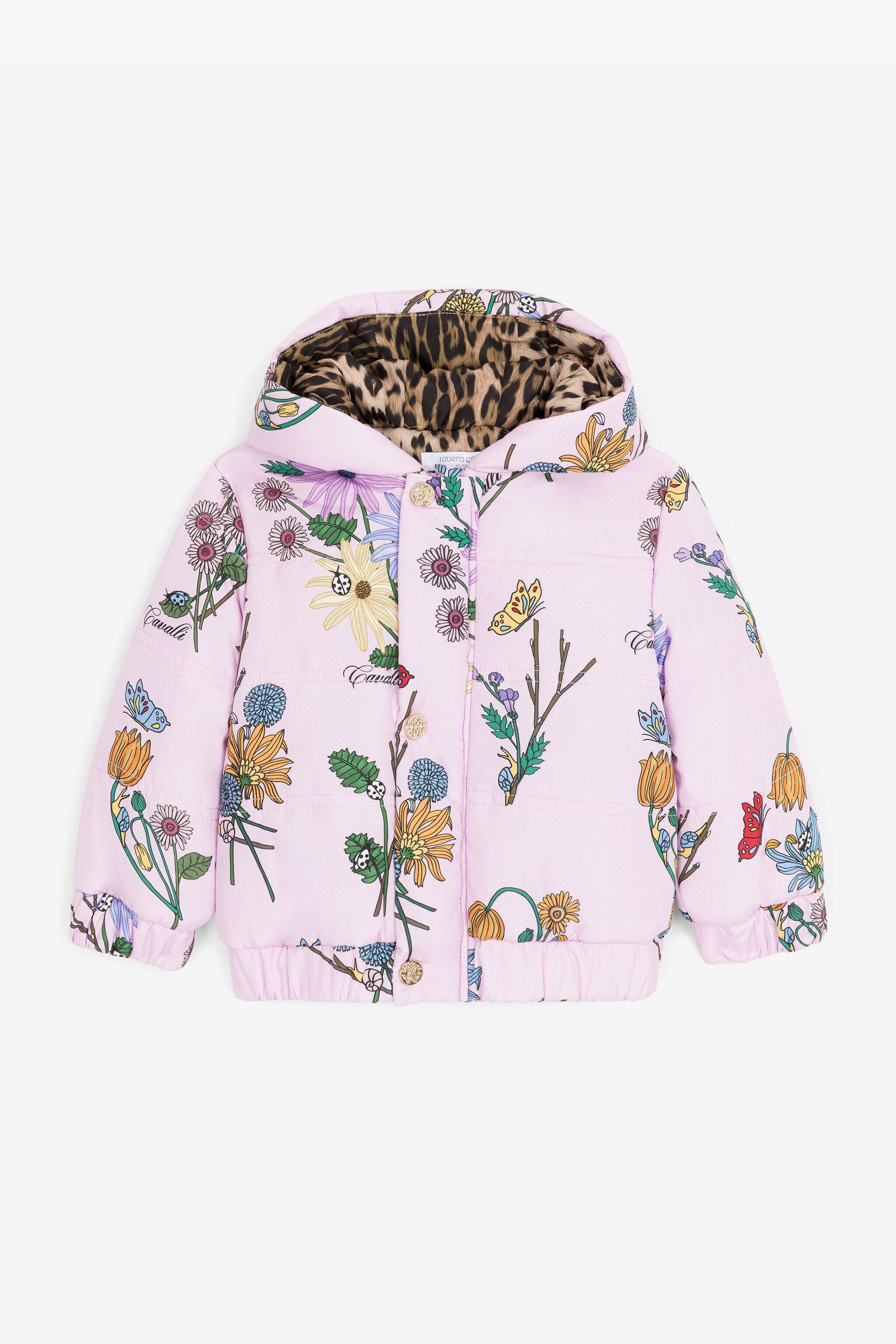 JU Flower-Print Padded Coat Pink RJT40E-5RH89