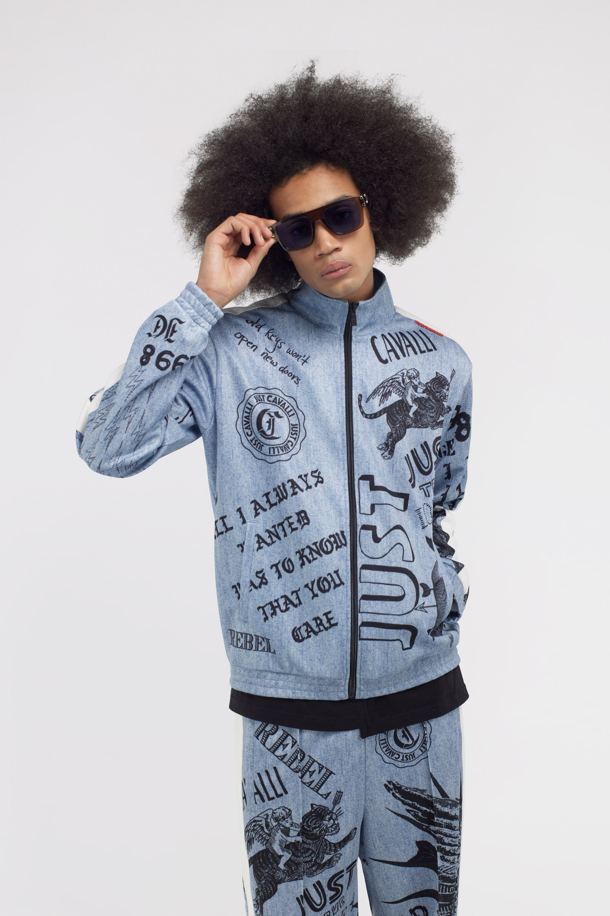 JC Just Cavalli sweatshirt JC Just Cavalli sweatshirt Blue SFT292-SF206