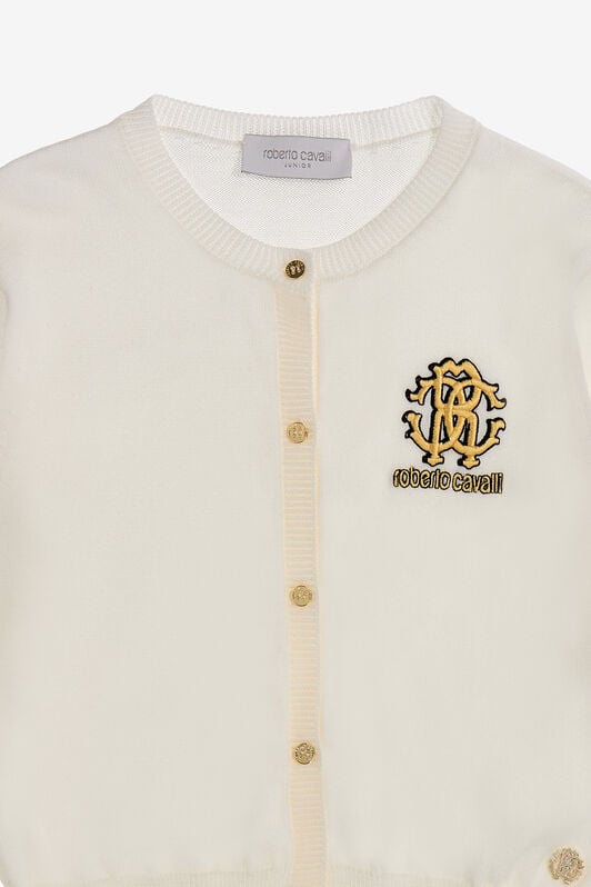 JU RC Monogram Cardigan JU RC Monogram Cardigan White SJM001-MG001