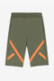 JU Logo-Patch Cotton Shorts Dark green RJT221-CF050