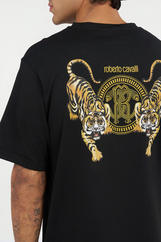RC Black T-Shirt with RC Monogram BLACK QOT62B-JD060