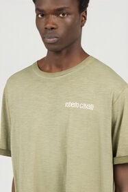 RC Green T-Shirt with Back Snake Print MILITARY GREEN SOT60B-JD005