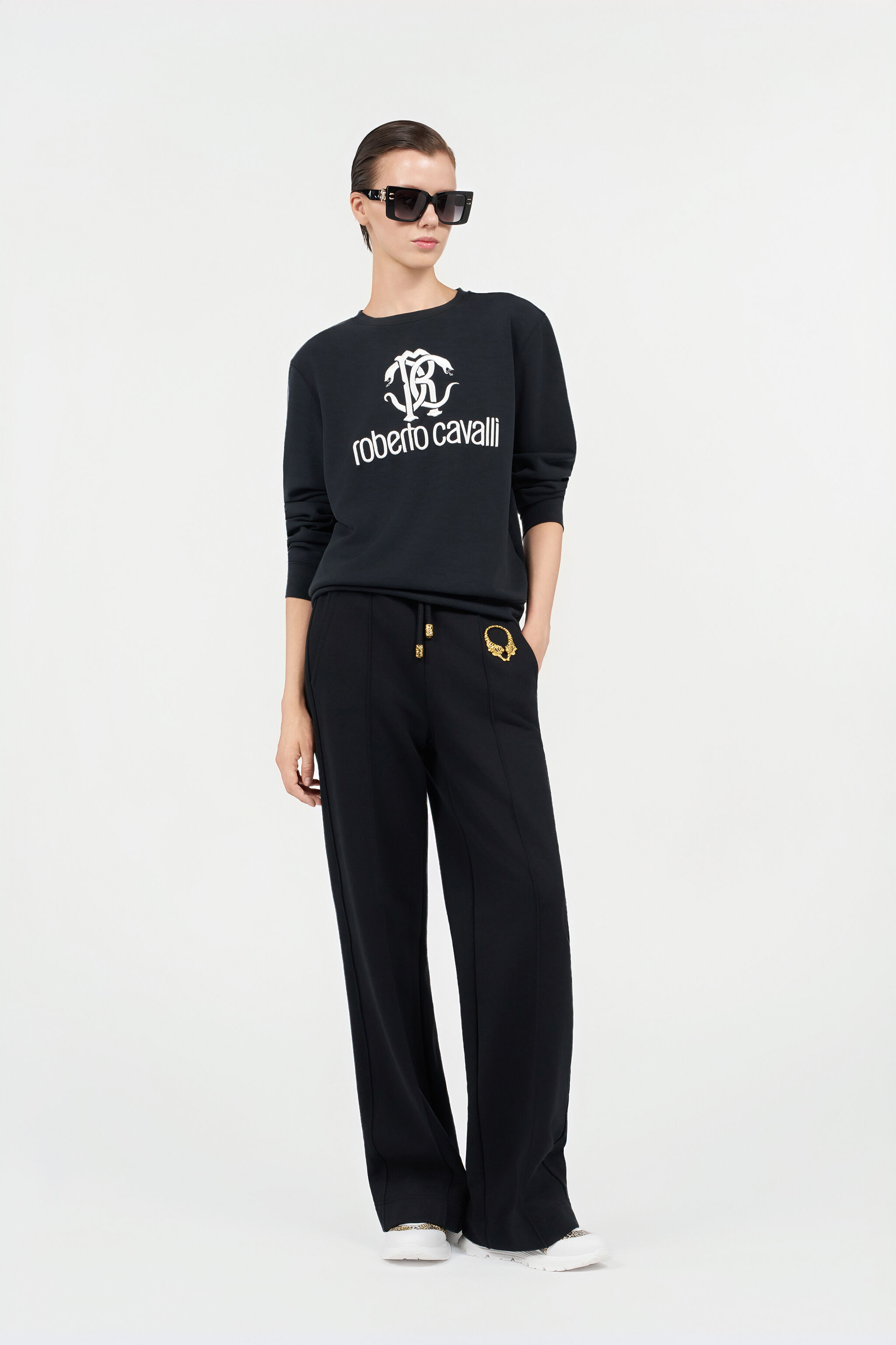 RC Schwarzes Sweatshirt mit Logo RC Schwarzes Sweatshirt mit Logo BLACK QOT66A-CF054