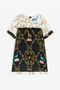 JU Kleid mit grafischem Print Schwarz/Weiß RJT126-2NG86