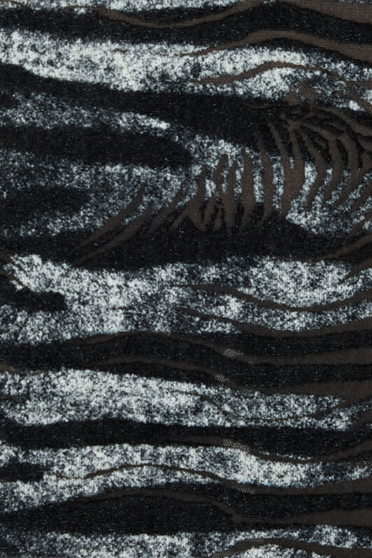 RC Kleid Mit Den Motiven Zebra Und Tiger Skin RC Kleid Mit Den Motiven Zebra Und Tiger Skin Schwarz/Weiß UKT148-CPN50