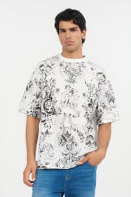 RC Camiseta con motivo ornamental en color White WHITE WRT62B-2NR36
