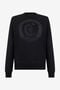 JC Sweat-shirt en coton avec logo bijou BLACK VFS015-VF339