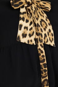 RC Leopard Print Dress Mini BLACK/JAGUAR QOT10C-VI001