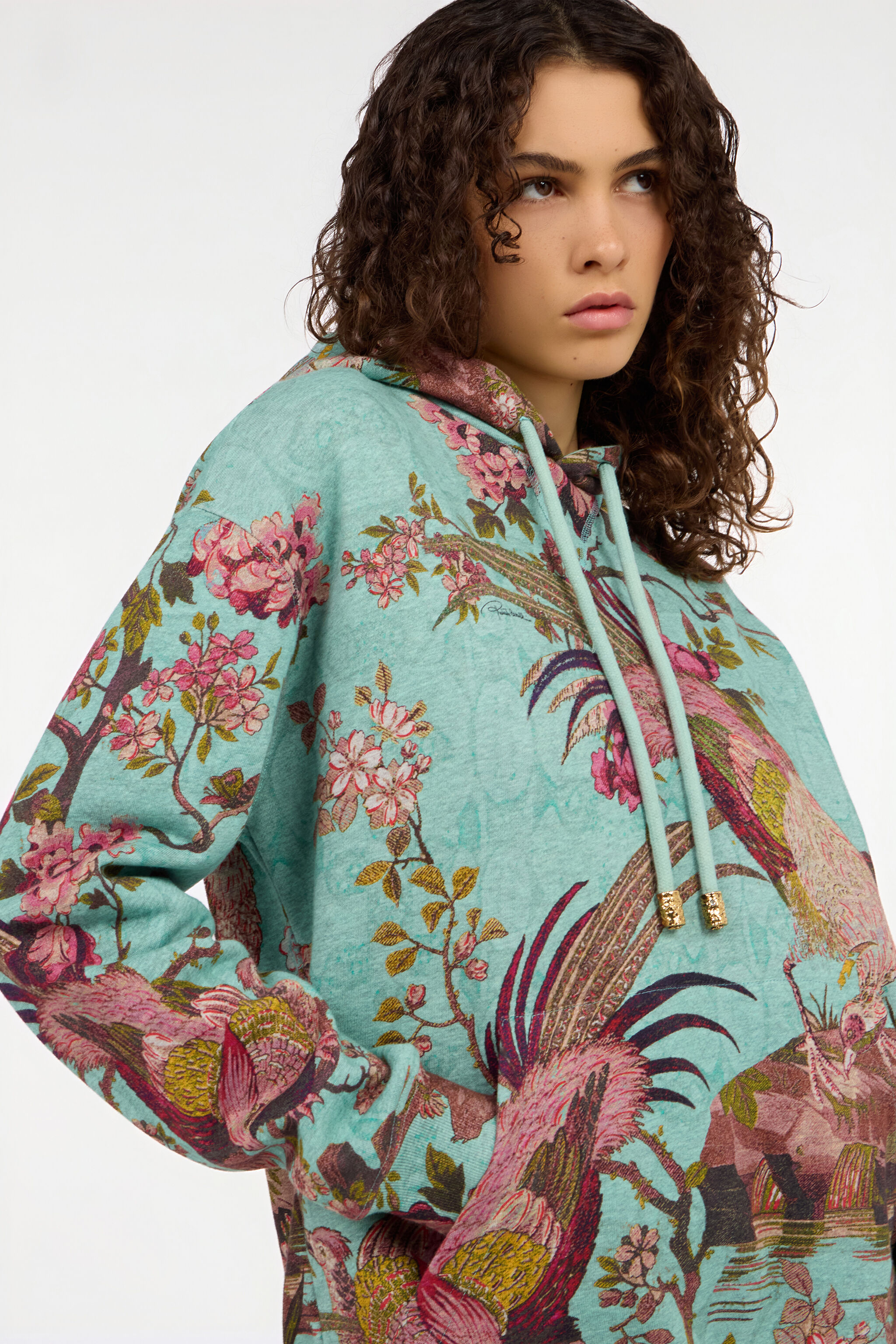 RC Multicolor-Sweatshirt mit Oriental Bird-Print RC Multicolor-Sweatshirt mit Oriental Bird-Print PISCINA/ROSA VKT67A-2GP76