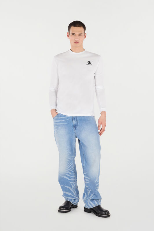 RC Long-Sleeved T-Shirt With RC Monogram White POT61A-JD060