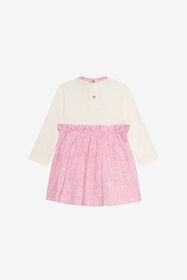 JU Printed cotton dress MILKY WHITE/BABYROSE VJT105-JD001