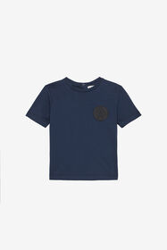 JU Soft Cotton T-Shirt With Patch Dark blue UJT622-JD001