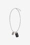 RC Collier Avec Fine Chaîne Et Double Pendentif RC Collier Avec Fine Chaîne Et Double Pendentif Argent VRG005-AM007