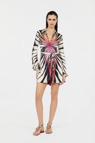 RC Ray Of Paradise Print Mini Dress CORAL XKT108-NUM33