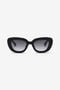 RC Lunettes de soleil avec large partie frontale audacieuse en forme œil-de-chat RC Lunettes de soleil avec large partie frontale audacieuse en forme œil-de-chat Noir UALD02-ID197