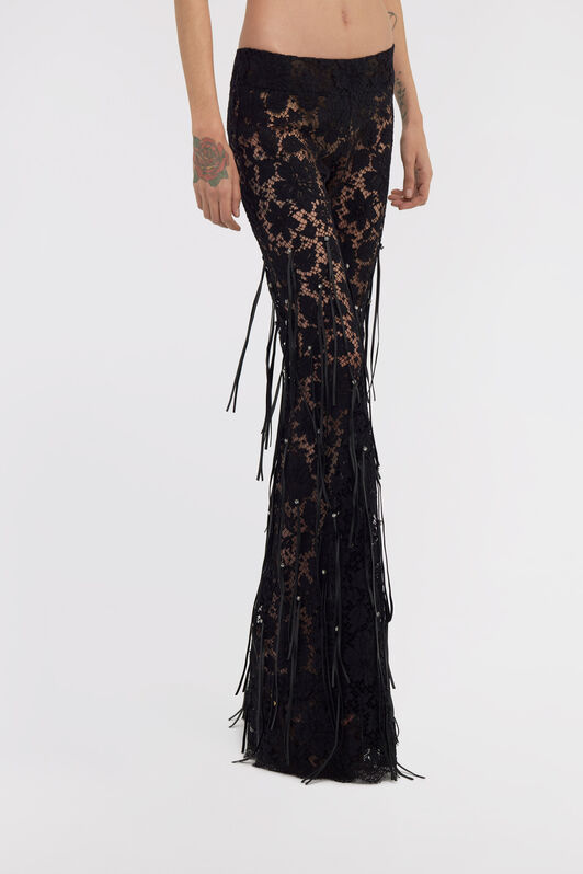 RC Semi-transparent lace trousers Black SKR204-RP001