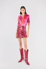 RC Jupe à Imprimé Python Fuchsia UKP302-PN053