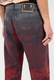 RC Jeans Con Stampa Effetto Maltinto Nero/Rosso VNJ206-4NP69
