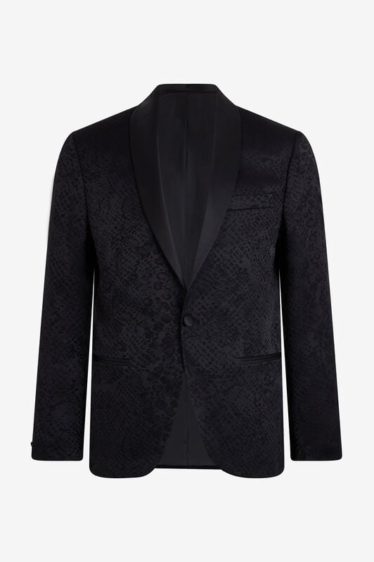 RC Black Jacket with Python Pattern RC Black Jacket with Python Pattern BLACK QOT40H-DJ005
