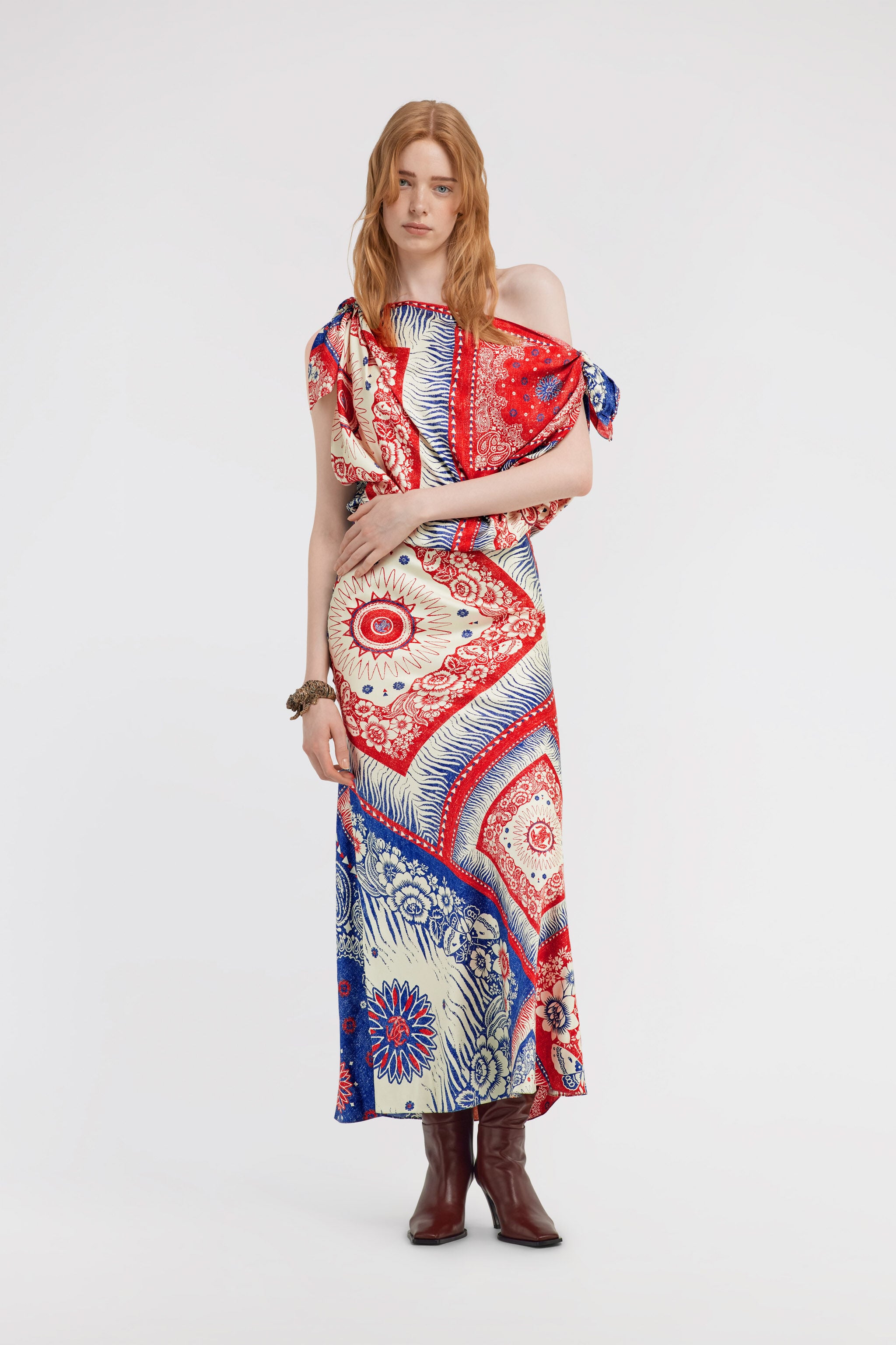 RC Robe à imprimé Bandana Bleu TKT112-4QN05