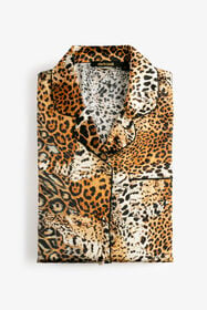 HO Pyjama en soie pour femme avec imprimé Jaguar Skin JAGUAR SKIN VALH09-IH018