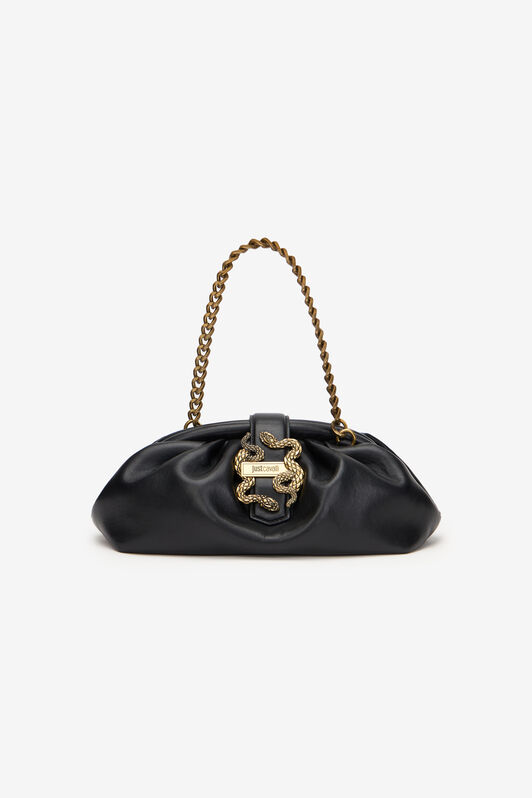 JC Shoulder Bag with Snake Detail JC Shoulder Bag with Snake Detail BLACK XFB027-XF463