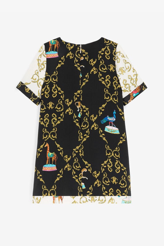 JU Kleid mit grafischem Print JU Kleid mit grafischem Print Schwarz/Weiß RJT126-2NG86