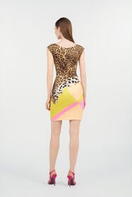 RC Mini Dress with Cavalli Pop Print YELLOW WQT134-NBR33