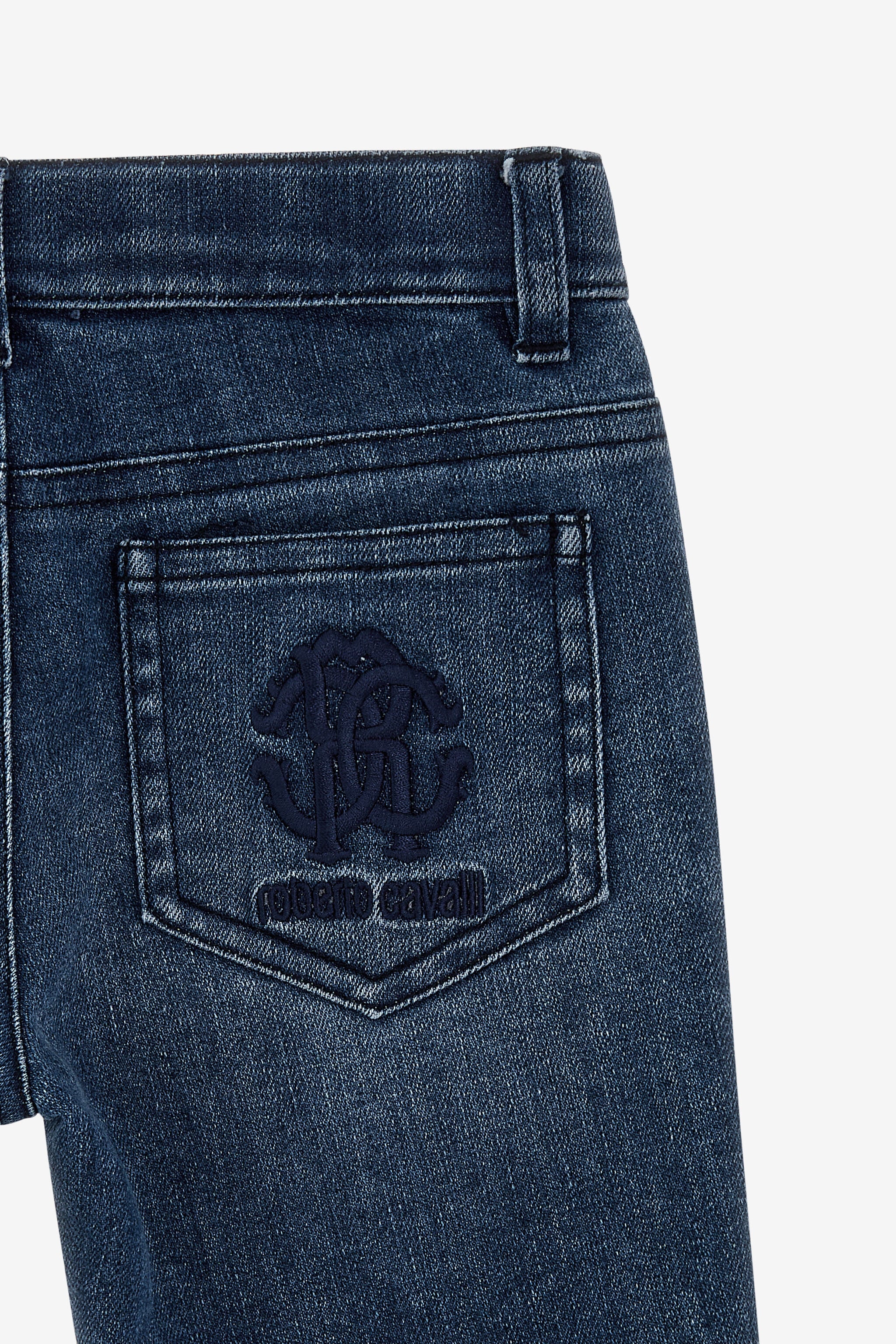 JU Logo-Denim-Hose JU Logo-Denim-Hose Dunkelblau SJJ201-DS015