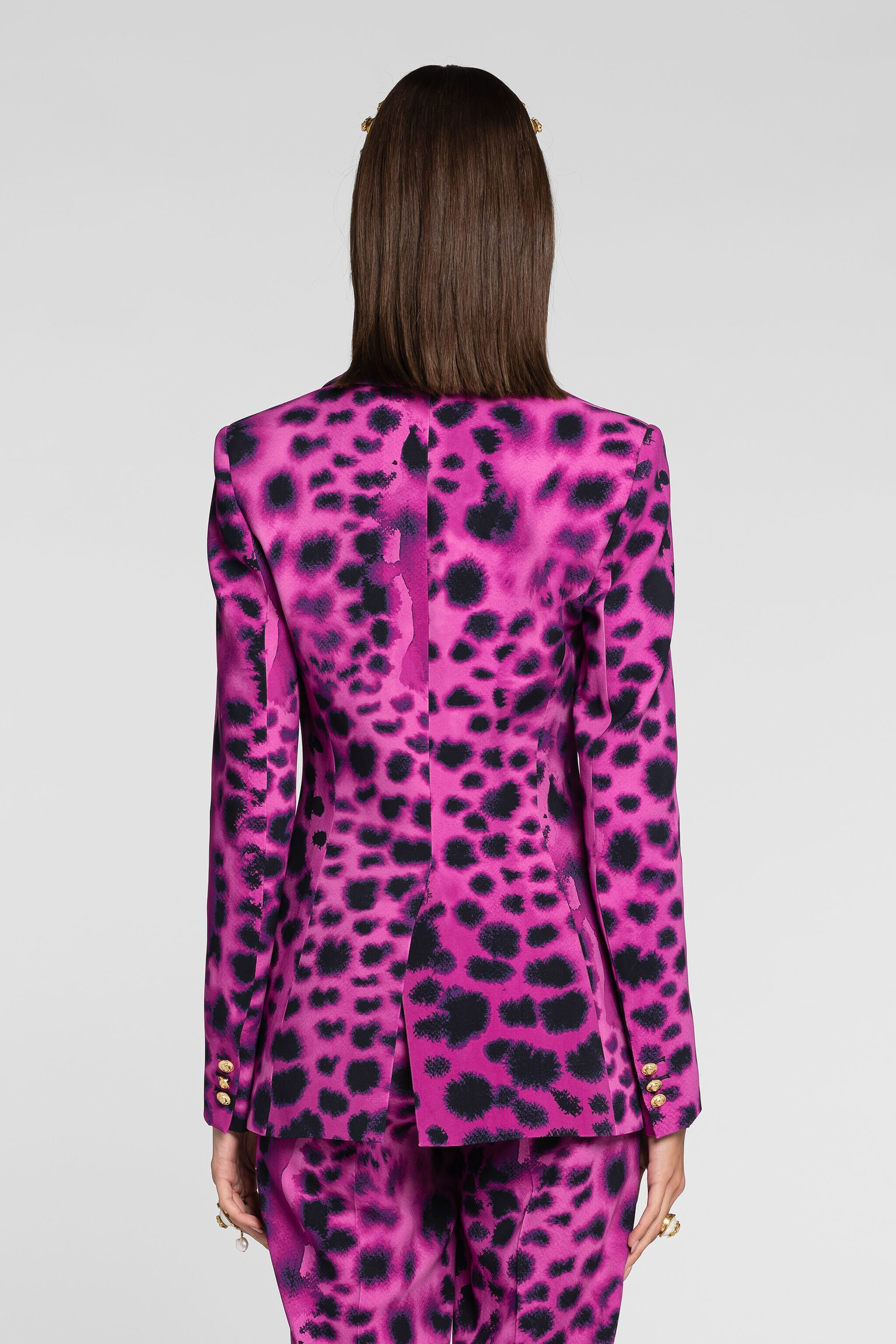 RC Einreihiger Blazer mit Murena-Print RC Einreihiger Blazer mit Murena-Print Lila QKT401-7OF49