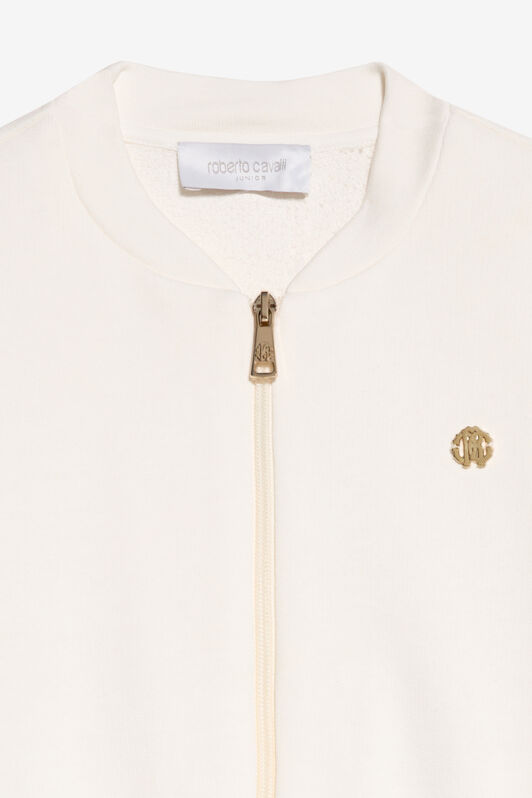 JU Ivoryfarbene Zip-Up-Jacke JU Ivoryfarbene Zip-Up-Jacke AVOR.CC/PP XJT66B-CF064