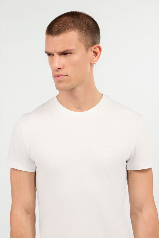 JC Weißes Unterhemd T-Shirt im Zweierpack WHITE UFU003-UF095